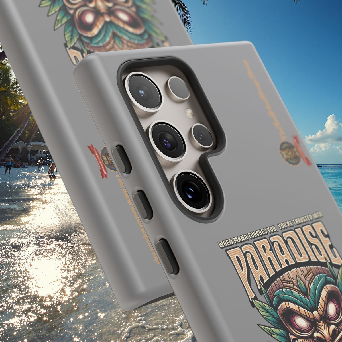 Tahaa – Coque Antichoc Premium « Tiki Féroce » | Design Tribal & Protection Maximale