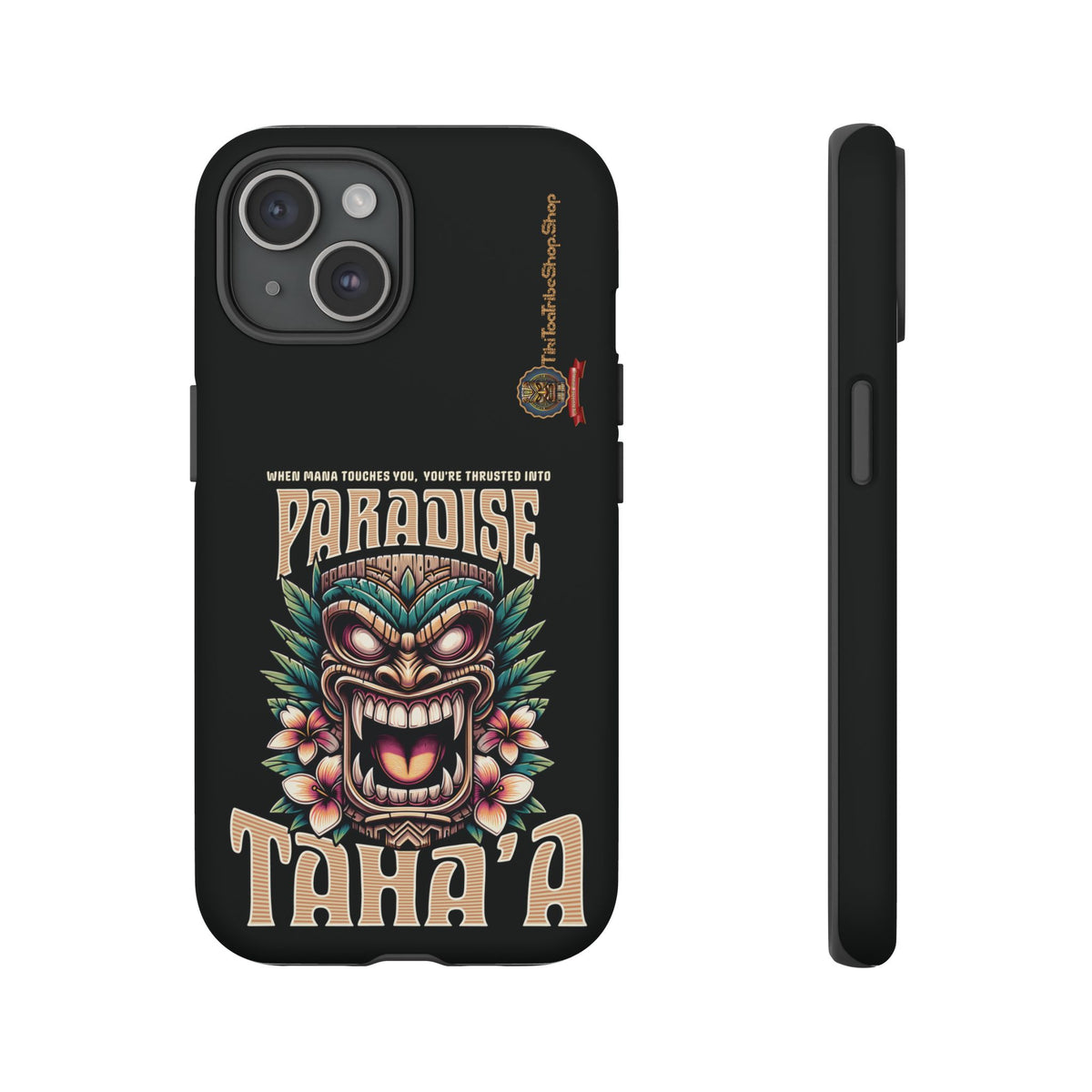 Tahaa – Coque Antichoc Premium « Tiki Féroce » | Design Tribal & Protection Maximale
