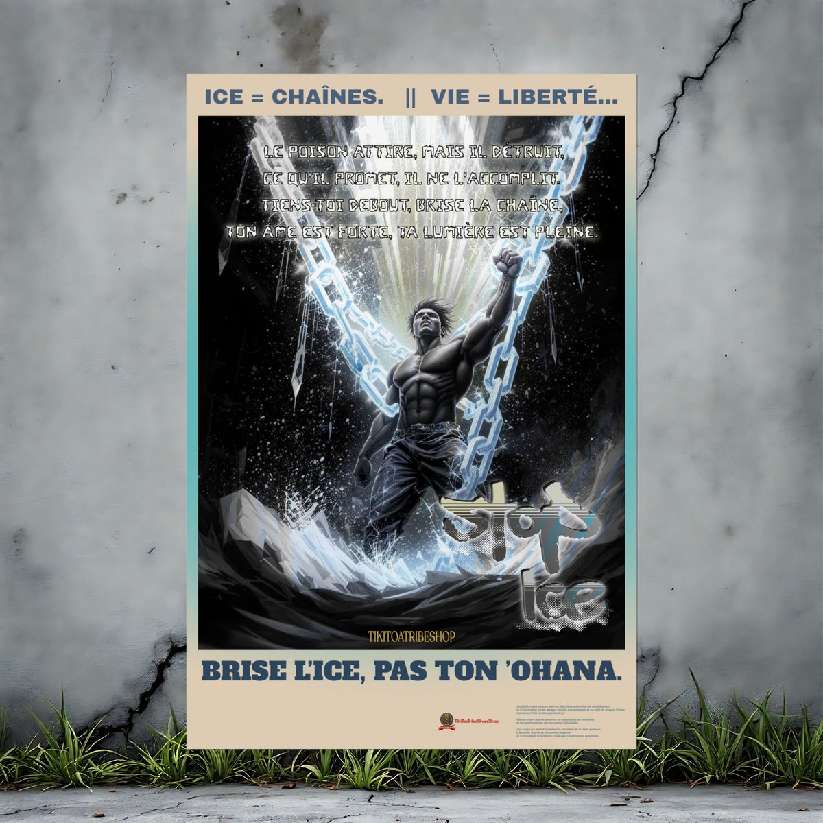 Posters Anti-ICE Polynésie – Affiches de Sensibilisation Contre la Drogue “Paruru i te ora – Brisons les chaînes de l’ICE”