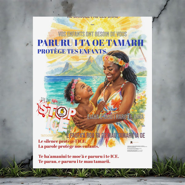 Posters Anti-ICE Polynésie – Affiches de Sensibilisation Contre la Drogue “Paruru i te ora – Brisons les chaînes de l’ICE”