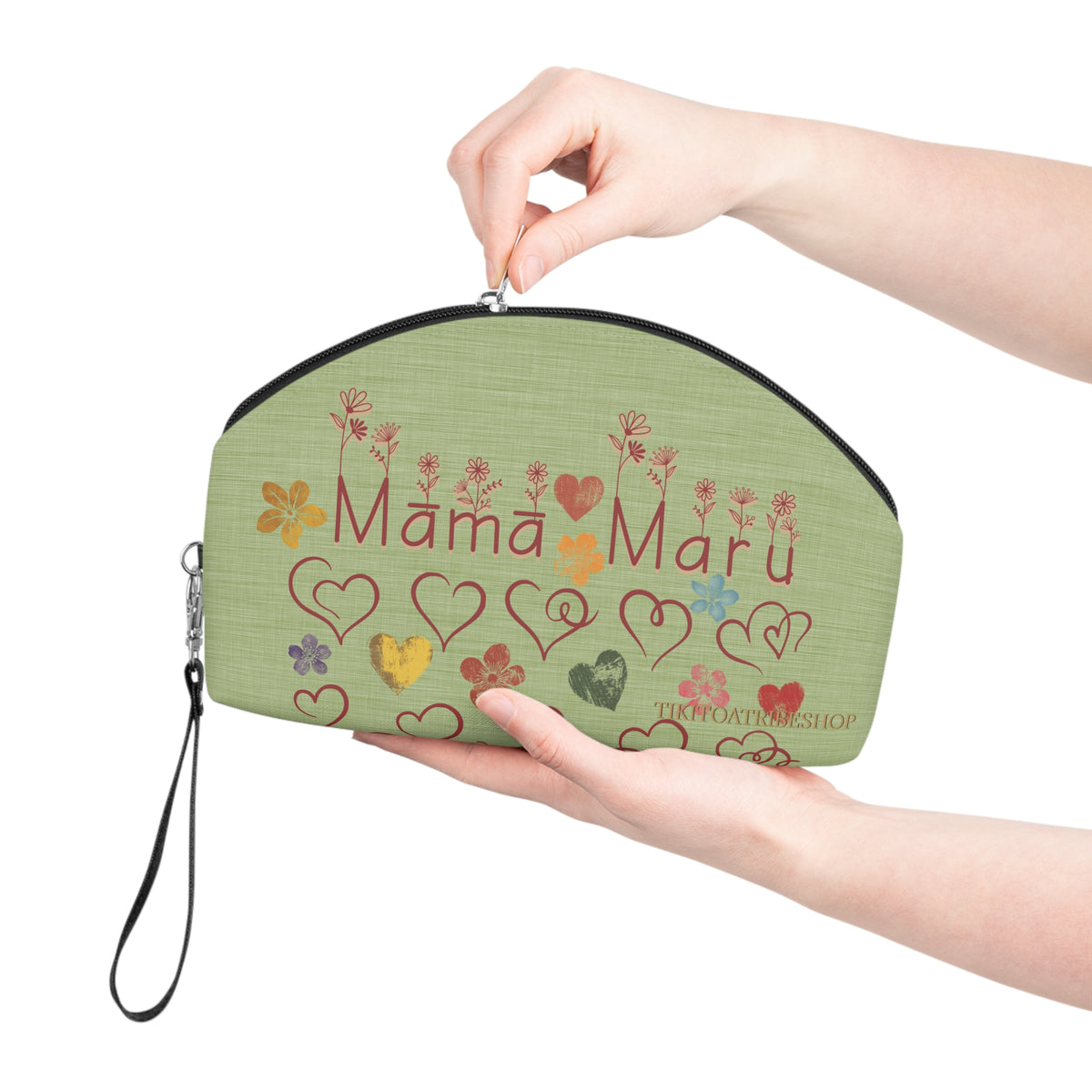 Pochette Maquillage Māmā Maru, Cœurs et Fleurs