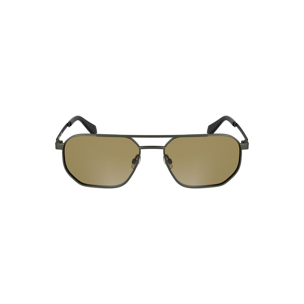 CALVIN KLEIN, Lunettes de Soleil en Métal Bronze pour Hommes