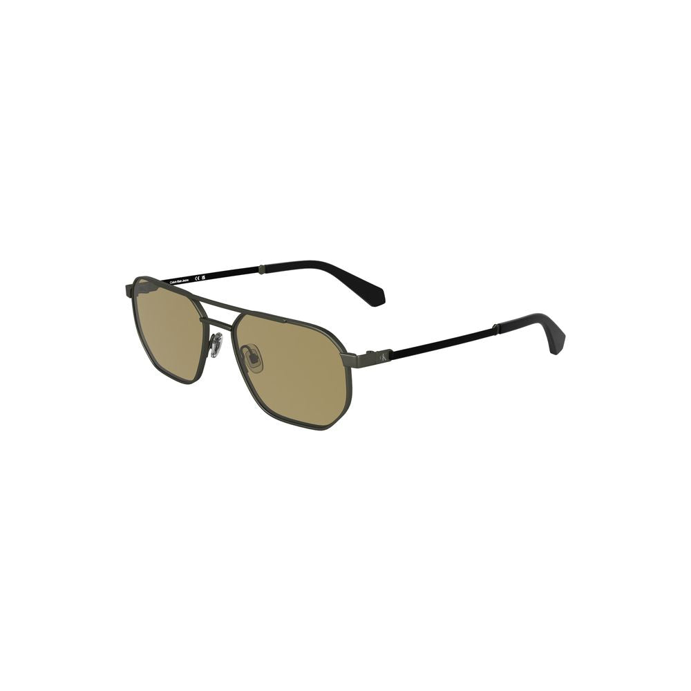 CALVIN KLEIN, Lunettes de Soleil en Métal Bronze pour Hommes