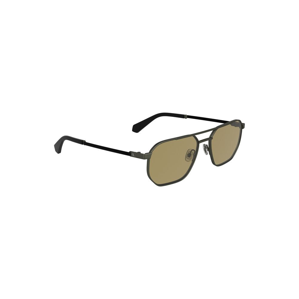 CALVIN KLEIN, Lunettes de Soleil en Métal Bronze pour Hommes