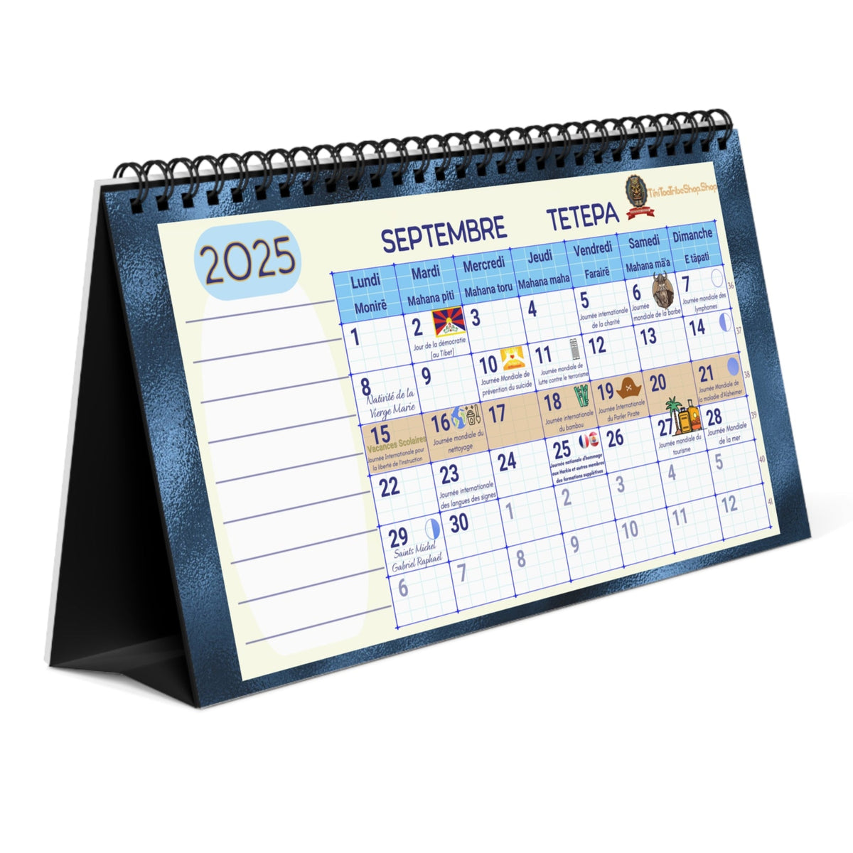 Calendrier de Bureau 2025 Polynésien