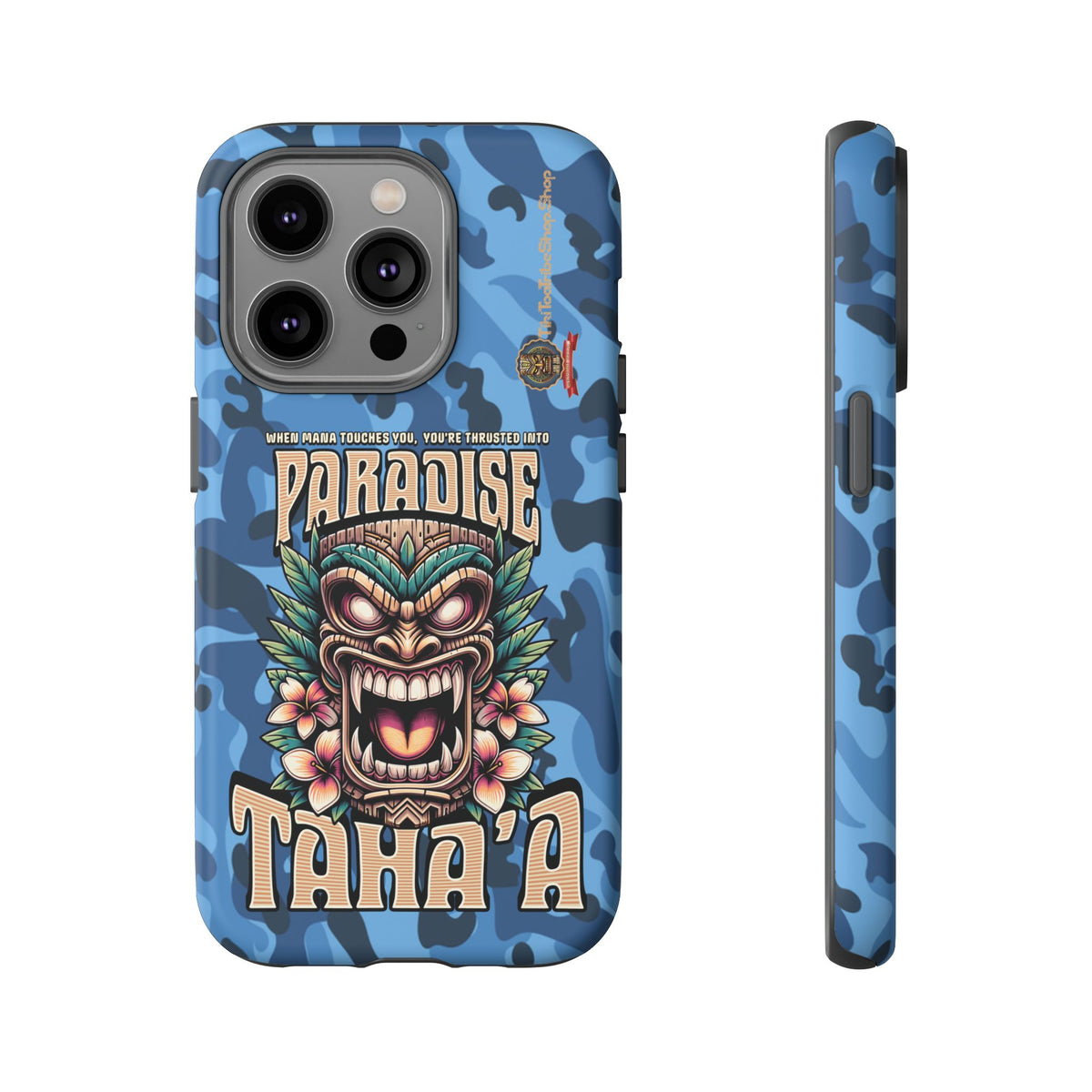 Tahaa – Coque Antichoc Premium « Tiki Féroce » | Design Tribal & Protection Maximale
