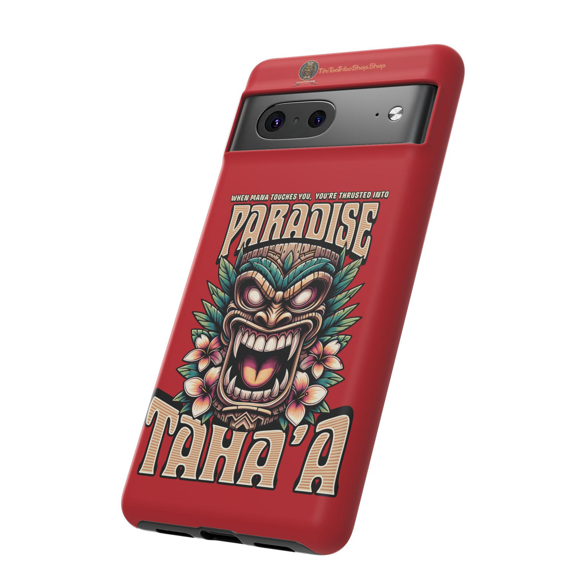 Tahaa – Coque Antichoc Premium « Tiki Féroce » | Design Tribal & Protection Maximale