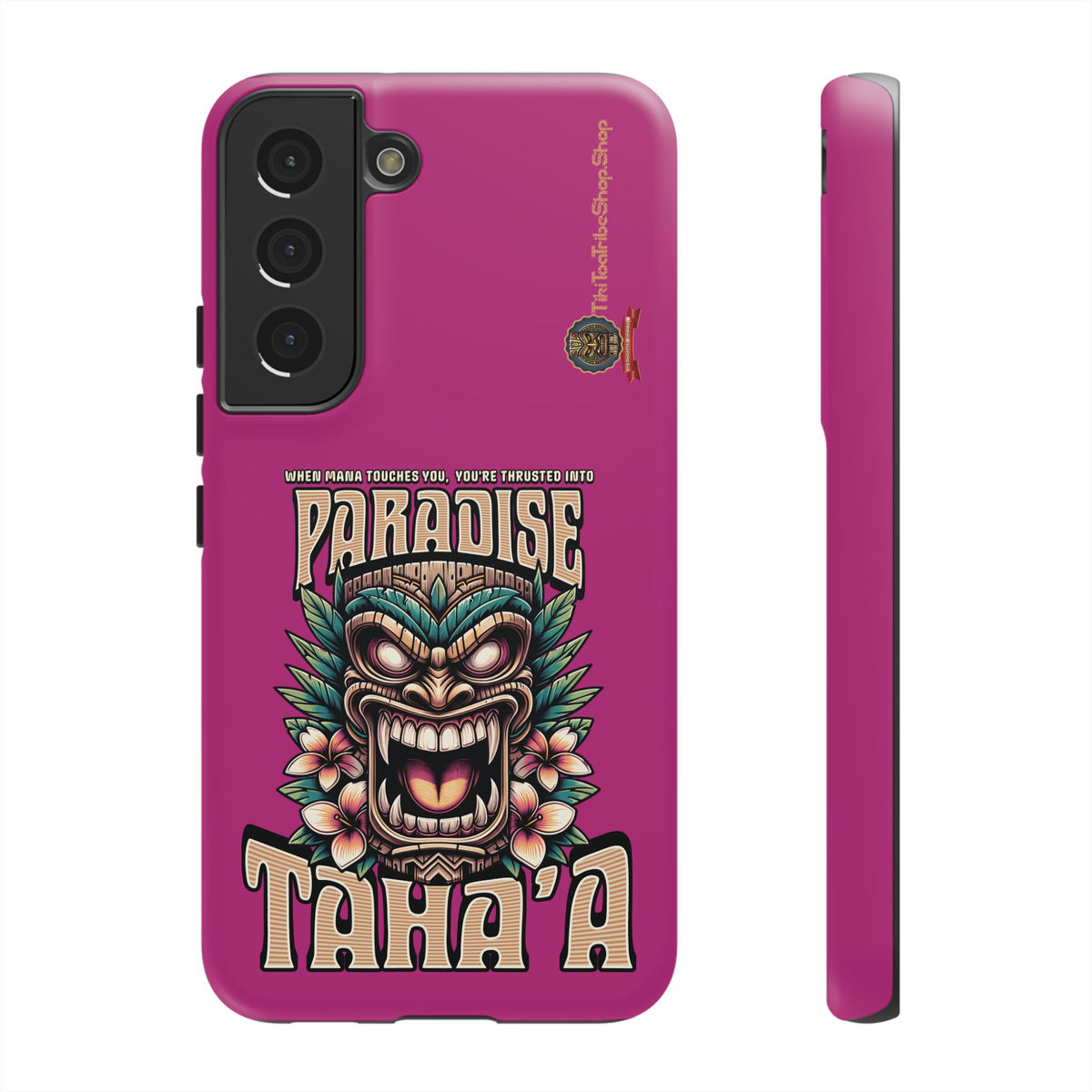 Tahaa – Coque Antichoc Premium « Tiki Féroce » | Design Tribal & Protection Maximale