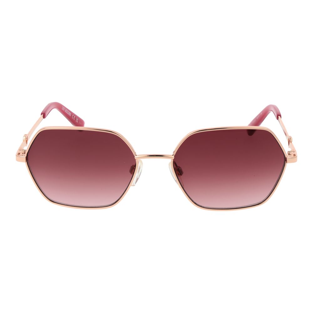LOVE MOSCHINO, Lunettes de Soleil Hexagonales Rose Gold