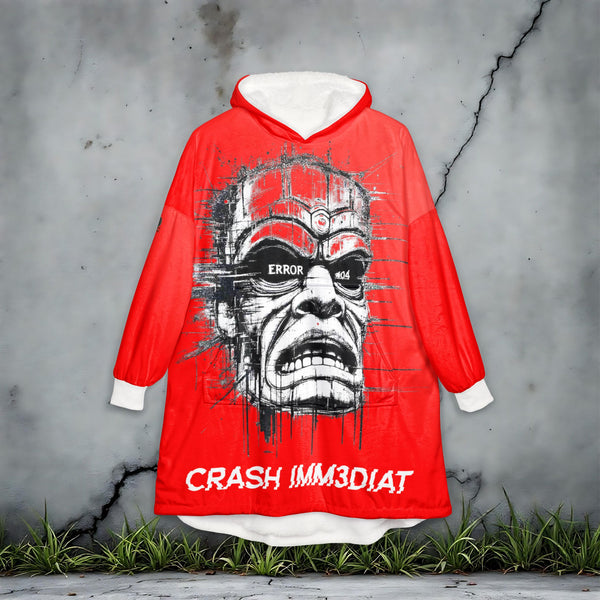 Tiki Glitch &amp; Error Hooded Fleece Blanket