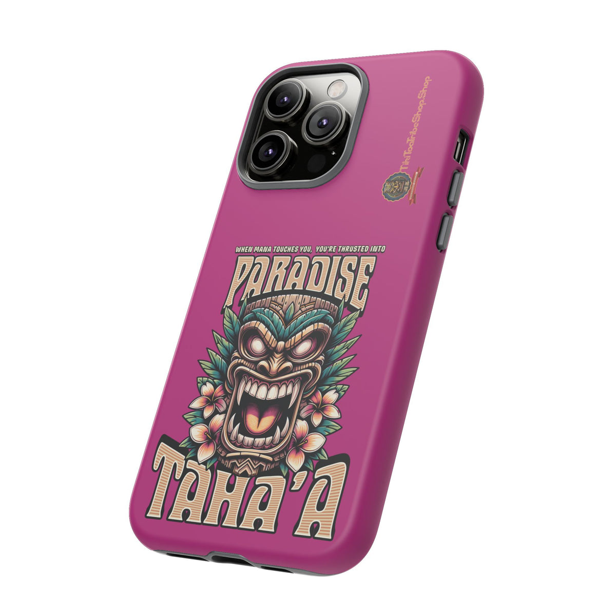 Tahaa – Coque Antichoc Premium « Tiki Féroce » | Design Tribal & Protection Maximale