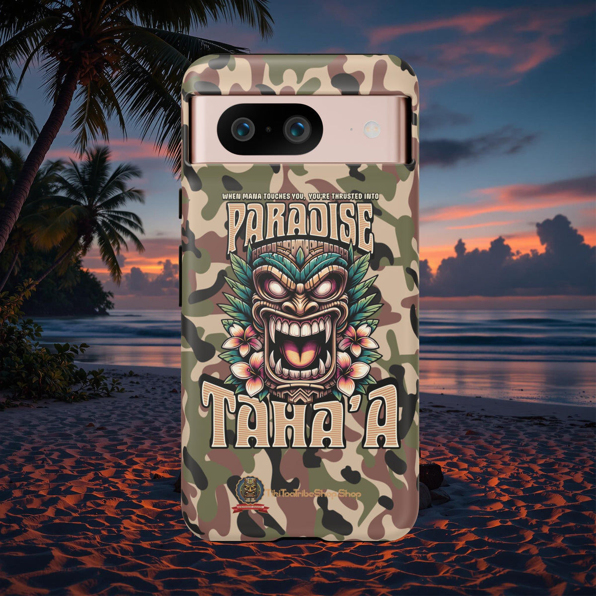 Tahaa – Coque Antichoc Premium « Tiki Féroce » | Design Tribal & Protection Maximale