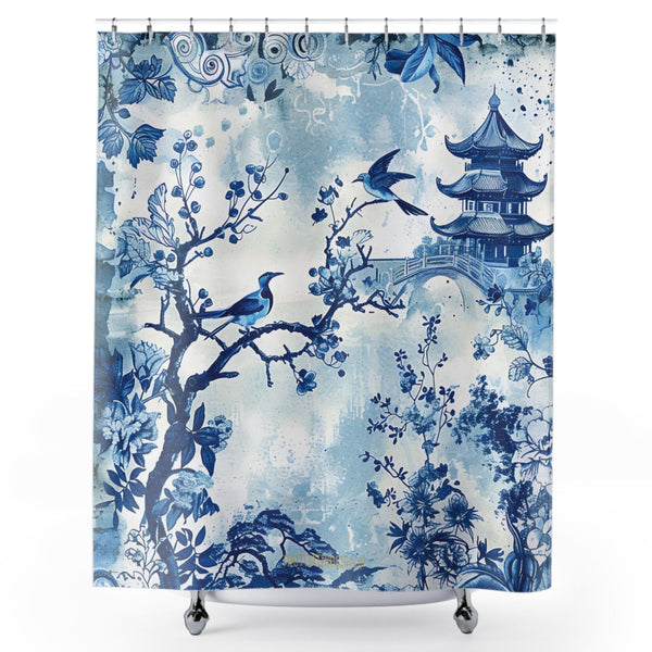Voyage Asiatique - Motifs Traditionnels Bleu & Blanc