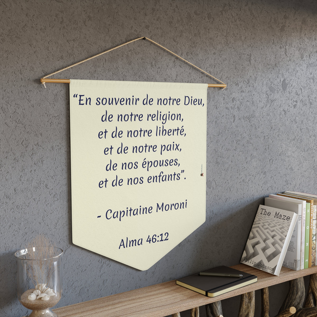 Bannière Murale Inspirante – Verset d’Alma 46:12