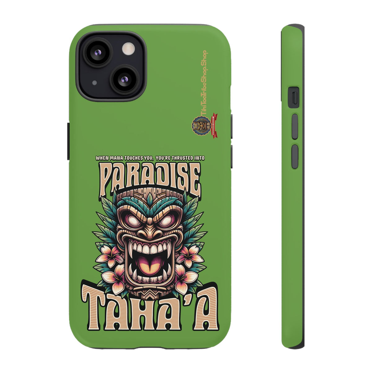 Tahaa – Coque Antichoc Premium « Tiki Féroce » | Design Tribal & Protection Maximale