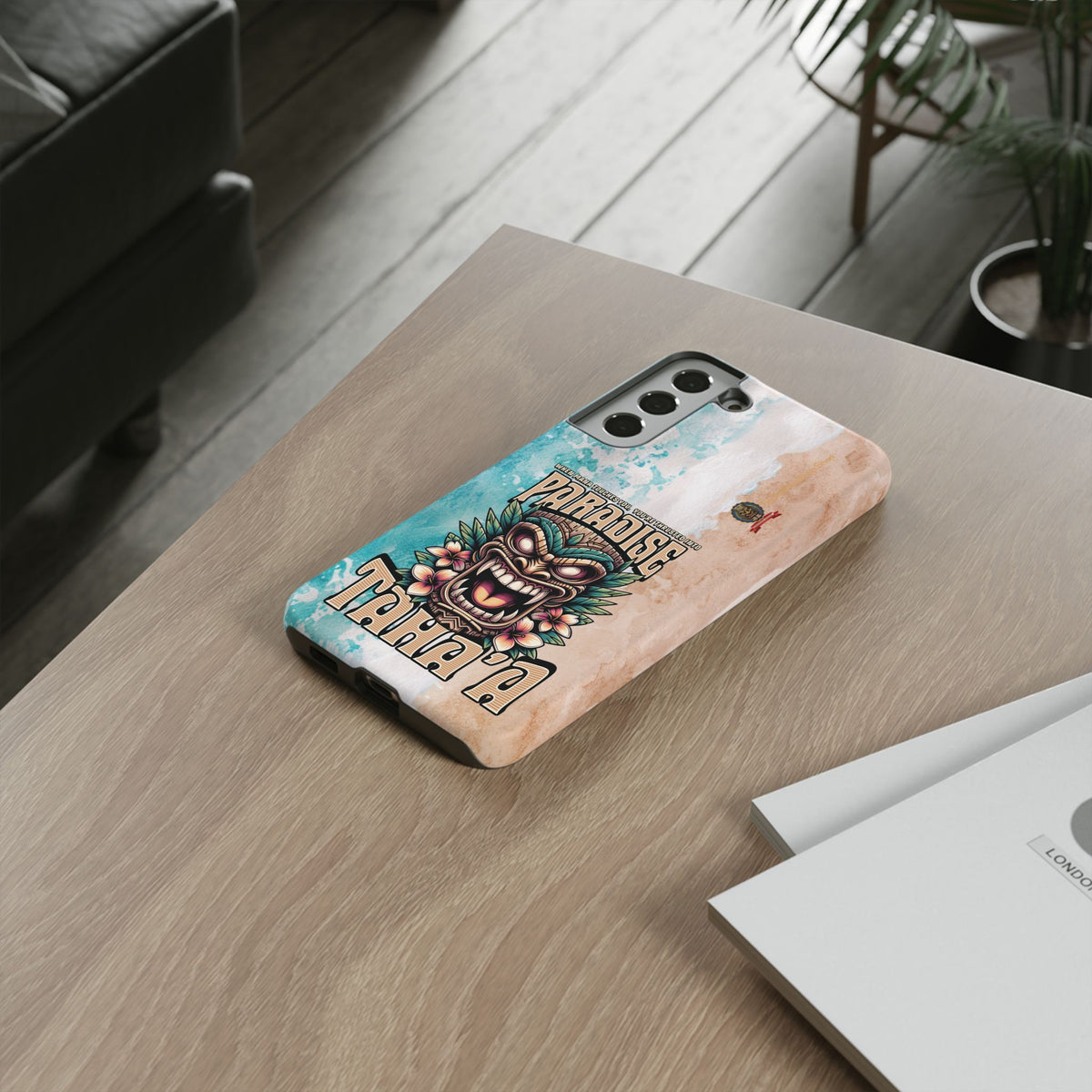 Tahaa – Coque Antichoc Premium « Tiki Féroce » | Design Tribal & Protection Maximale