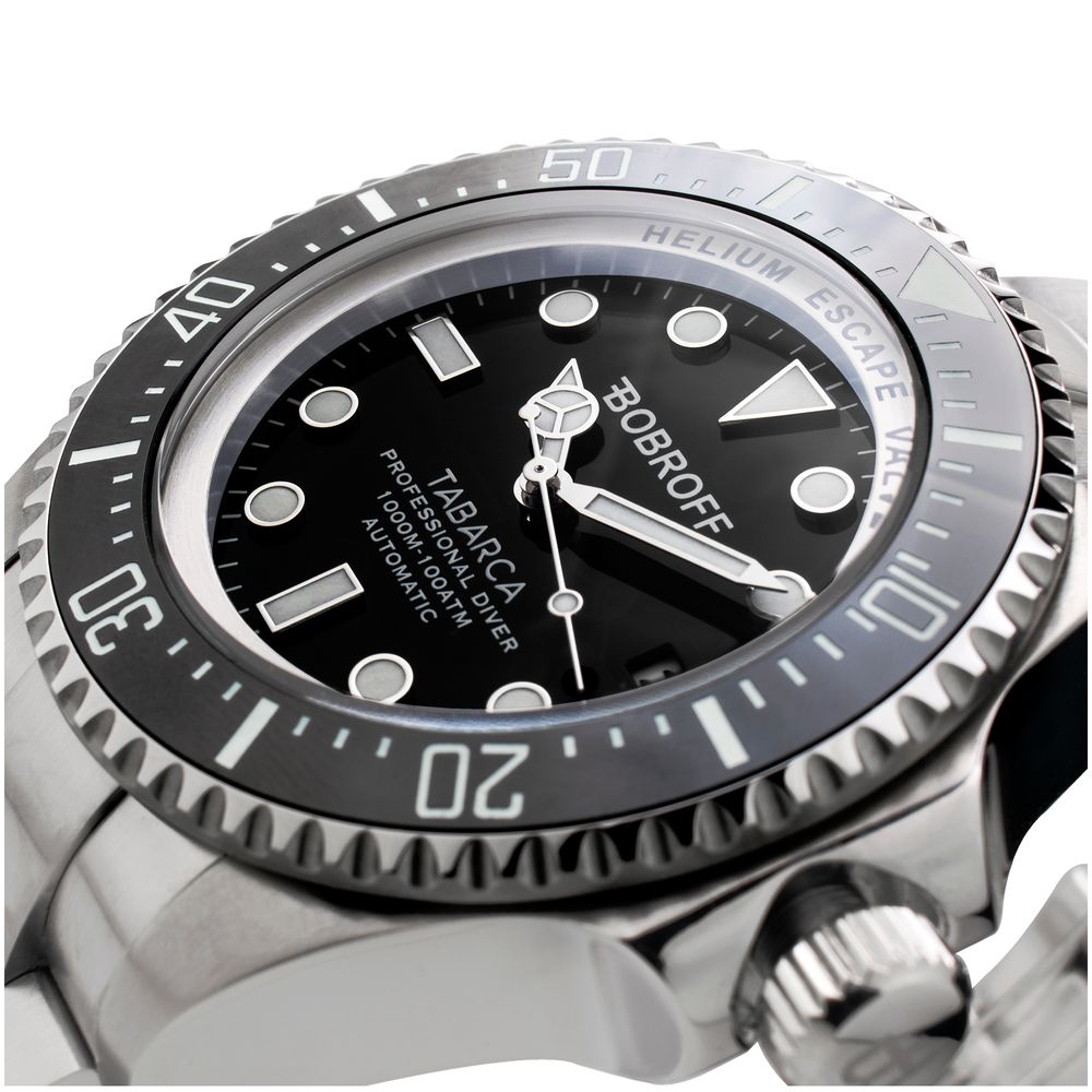 BOBROFF "Tabarca Professional Diver" Gray Automatic Diving Watch 1000M - Men, Women.