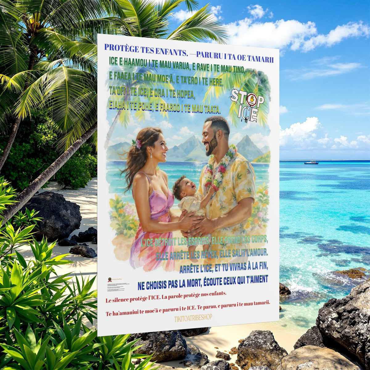 Posters Anti-ICE Polynésie – Affiches de Sensibilisation Contre la Drogue “Paruru i te ora – Brisons les chaînes de l’ICE”