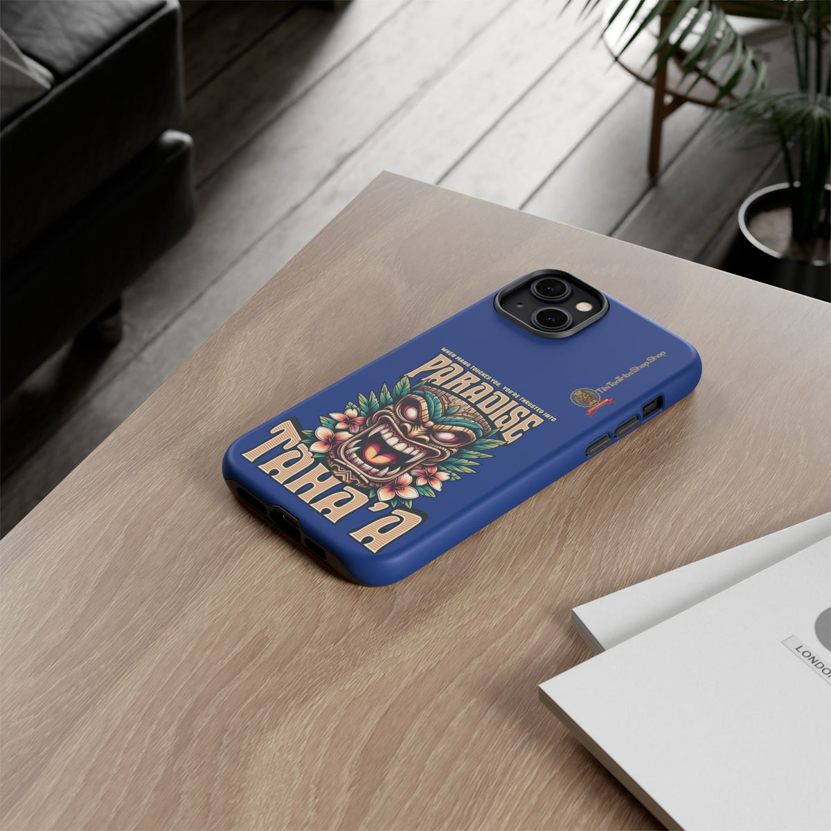 Tahaa – Coque Antichoc Premium « Tiki Féroce » | Design Tribal & Protection Maximale