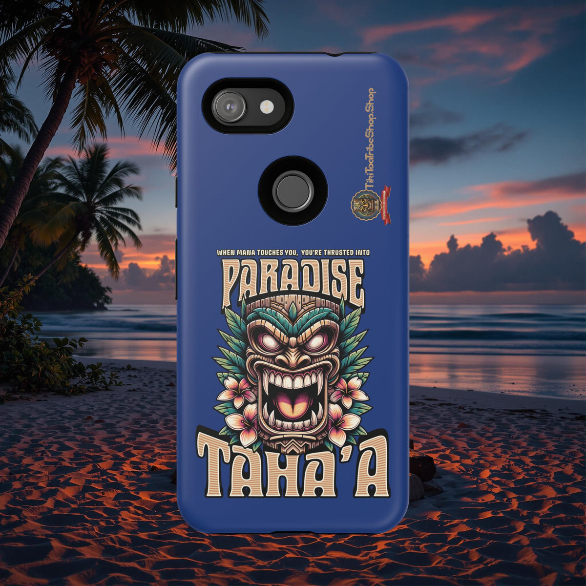 Tahaa – Coque Antichoc Premium « Tiki Féroce » | Design Tribal & Protection Maximale