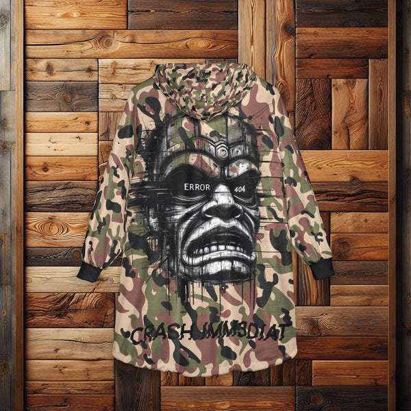Tiki Glitch &amp; Error Hooded Fleece Blanket