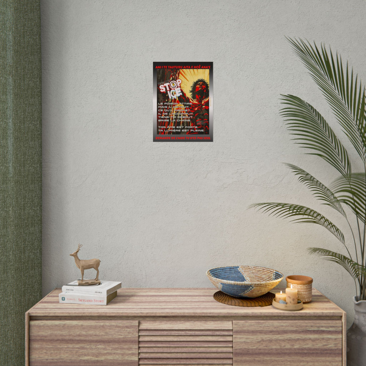 Posters Anti-ICE Polynésie – Affiches de Sensibilisation Contre la Drogue “Paruru i te ora – Brisons les chaînes de l’ICE
