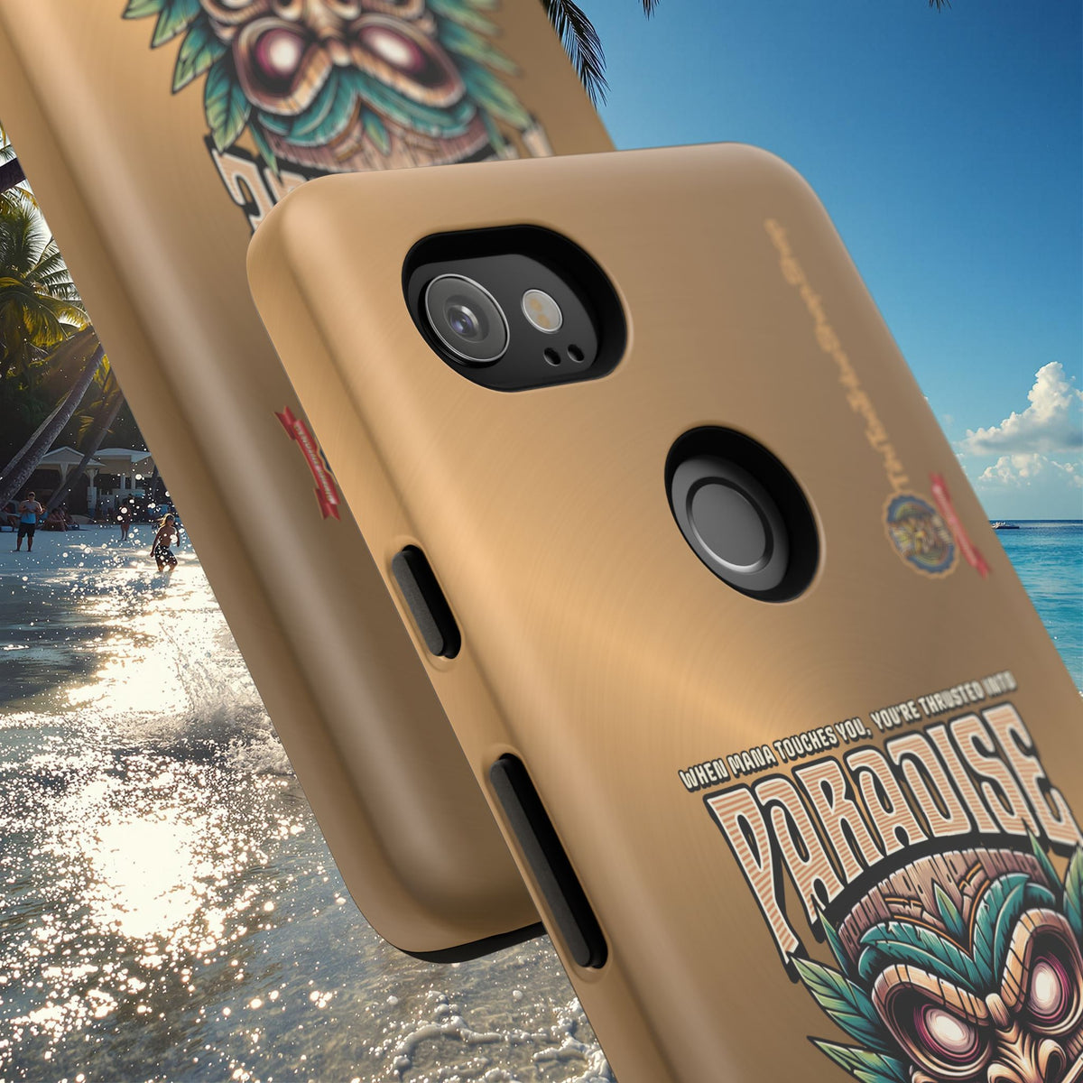Tahaa – Coque Antichoc Premium « Tiki Féroce » | Design Tribal & Protection Maximale