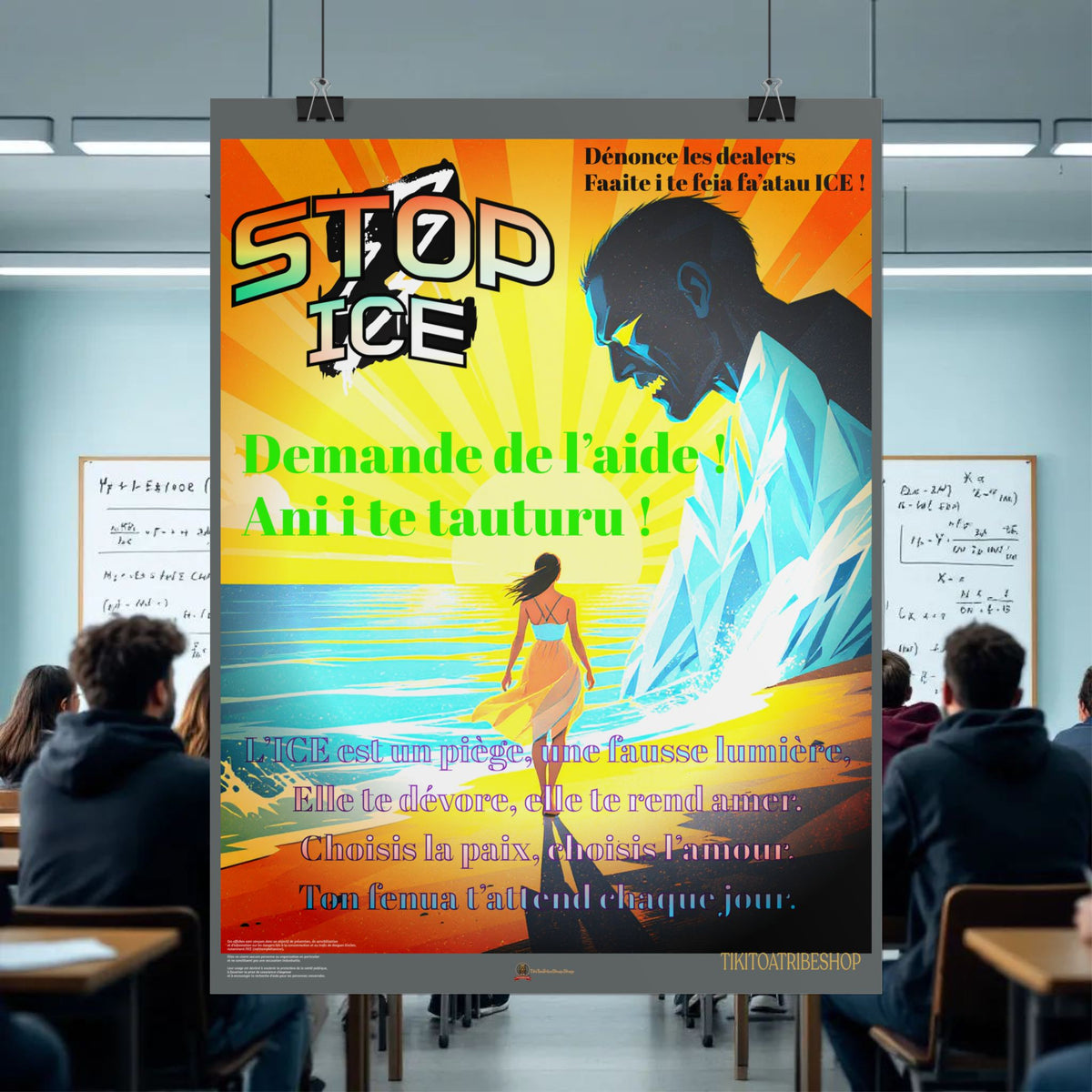 Anti-ICE Polynésie – Affiches de Sensibilisation Contre la Drogue “Paruru i te ora – Brisons les chaînes de l’ICE”