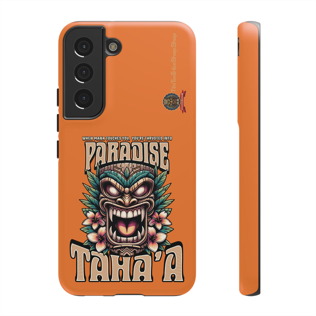 Tahaa – Coque Antichoc Premium « Tiki Féroce » | Design Tribal & Protection Maximale