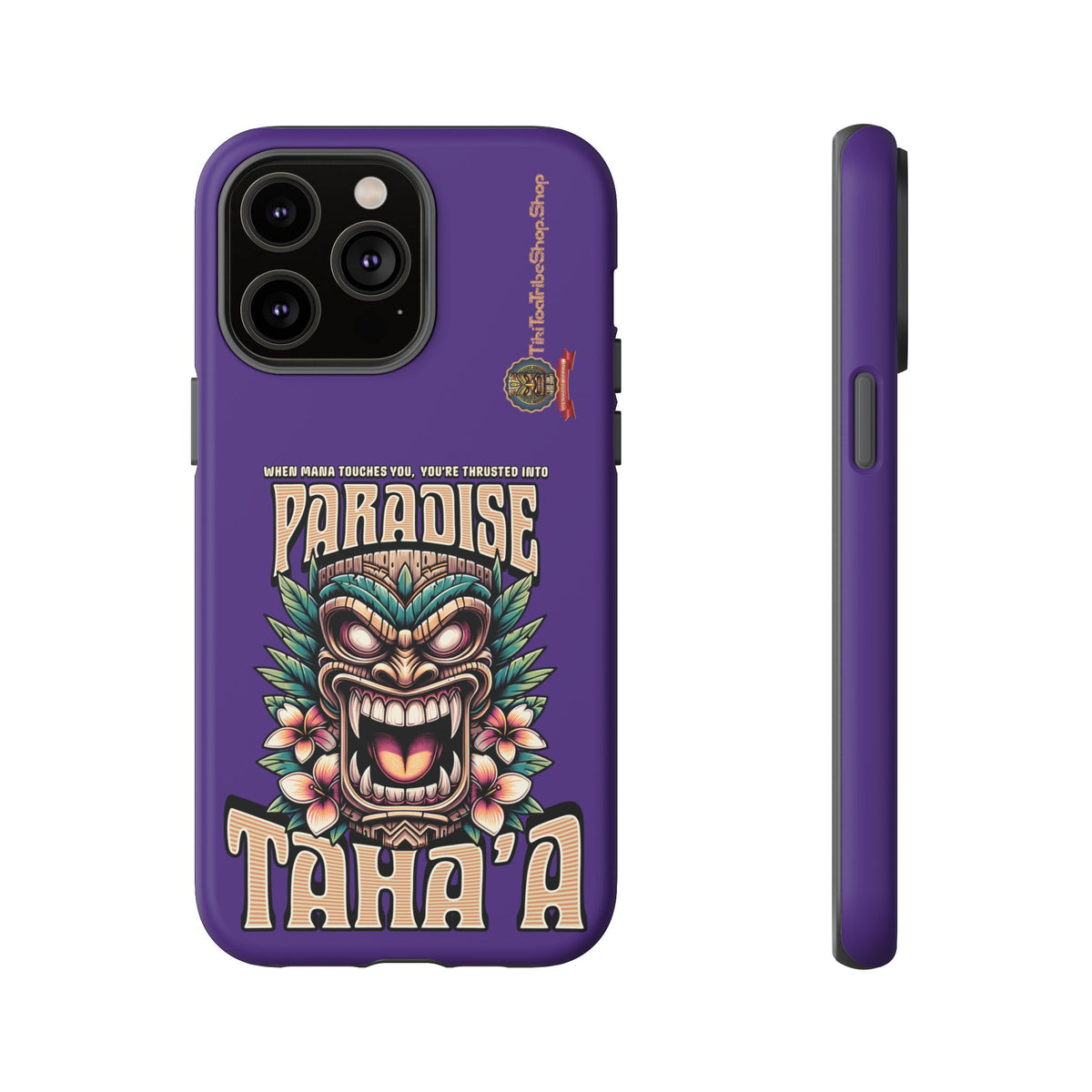 Tahaa – Coque Antichoc Premium « Tiki Féroce » | Design Tribal & Protection Maximale