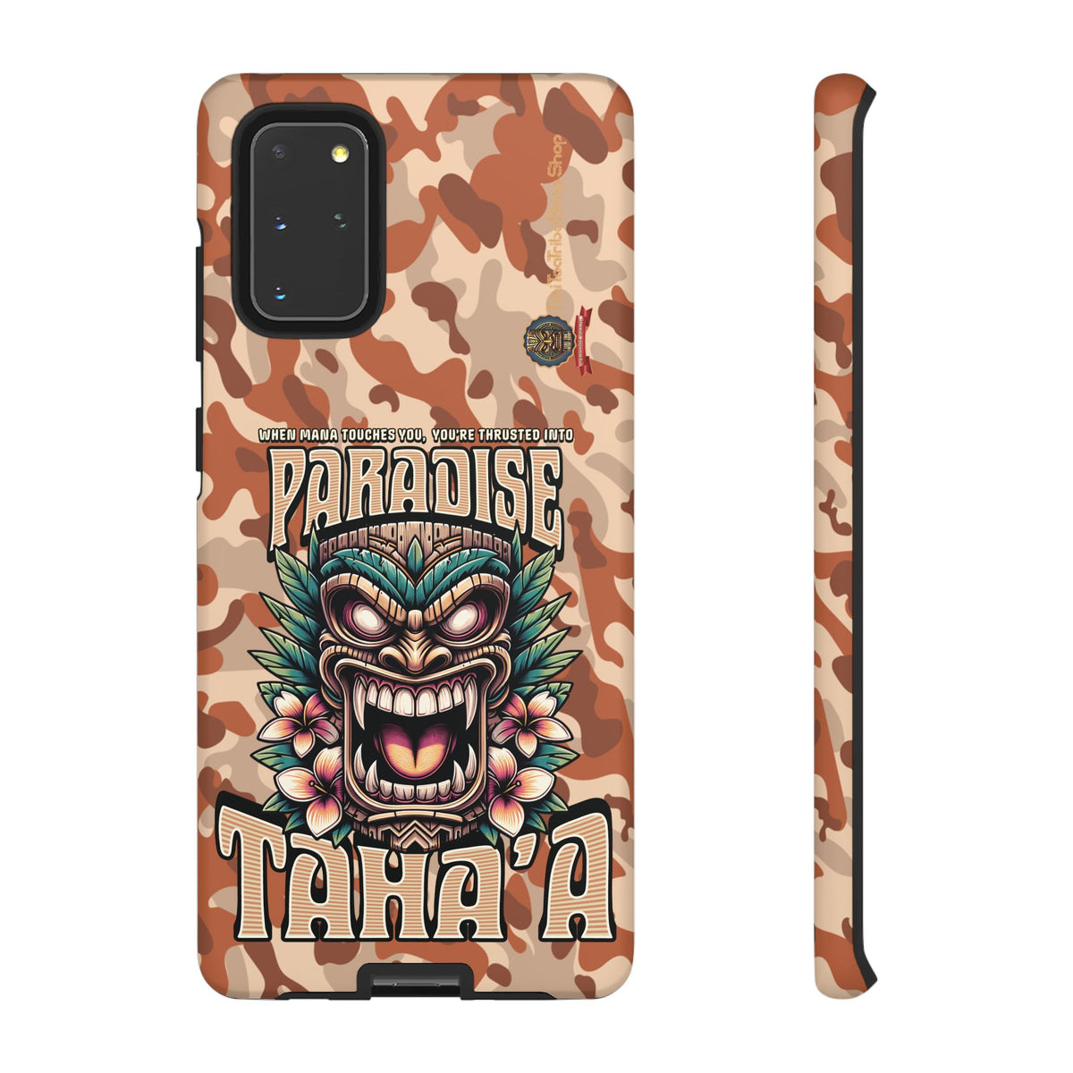 Tahaa – Coque Antichoc Premium « Tiki Féroce » | Design Tribal & Protection Maximale