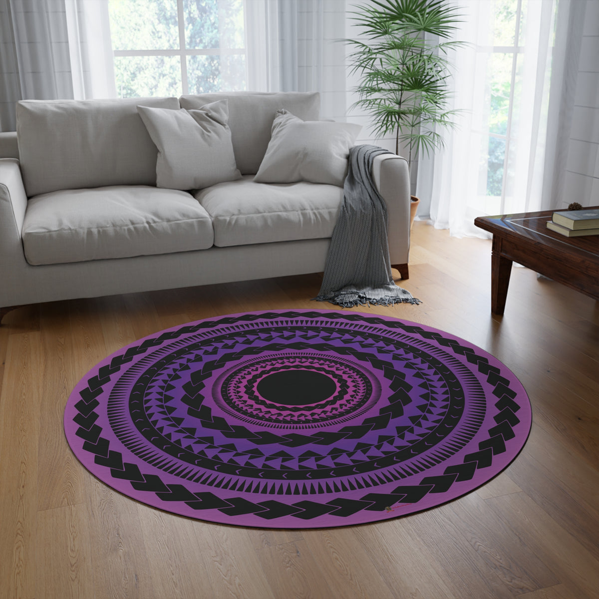 Tapis Rond ou Décoration Murale, Tattoo Spirit – Lignes Ancestrales