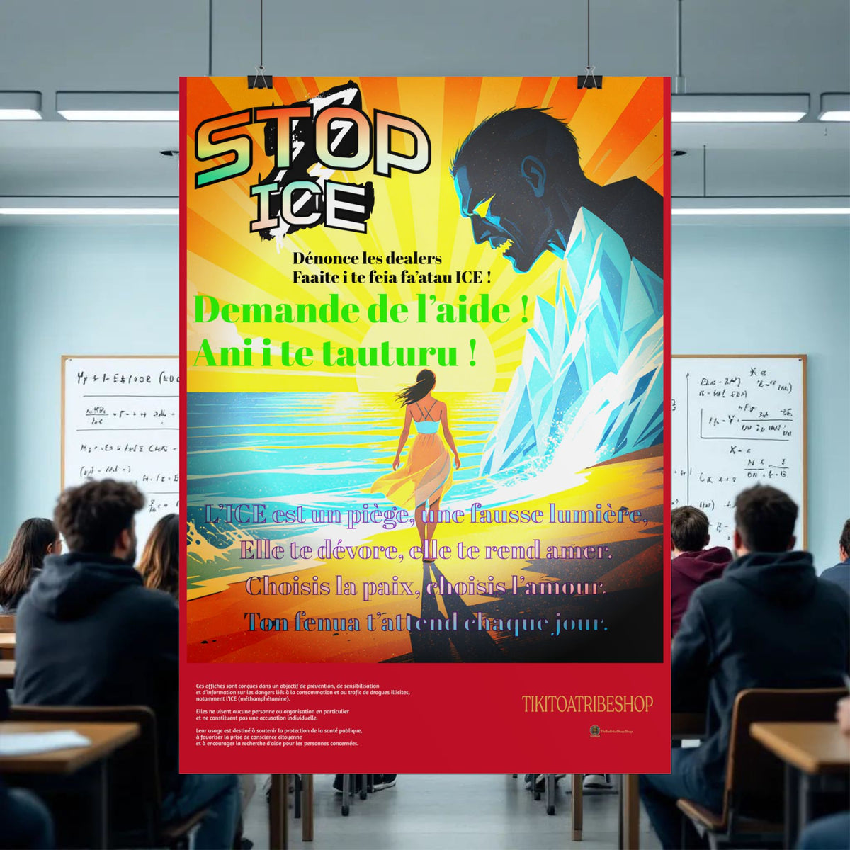 Anti-ICE Polynésie – Affiches de Sensibilisation Contre la Drogue “Paruru i te ora – Brisons les chaînes de l’ICE”