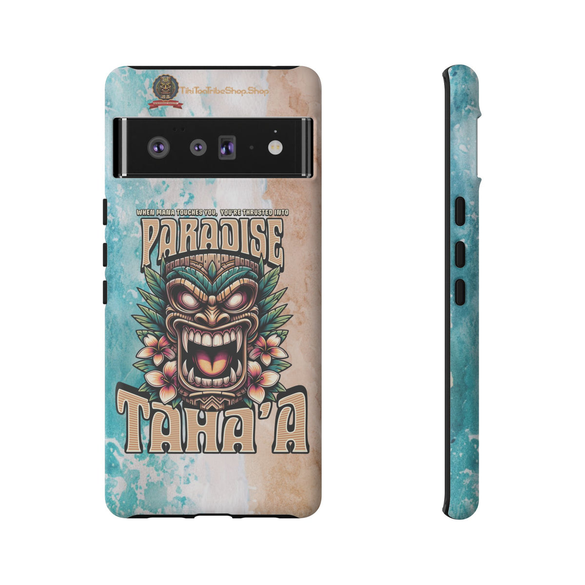 Tahaa – Coque Antichoc Premium « Tiki Féroce » | Design Tribal & Protection Maximale