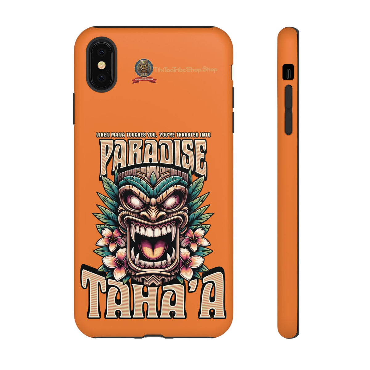 Tahaa – Coque Antichoc Premium « Tiki Féroce » | Design Tribal & Protection Maximale
