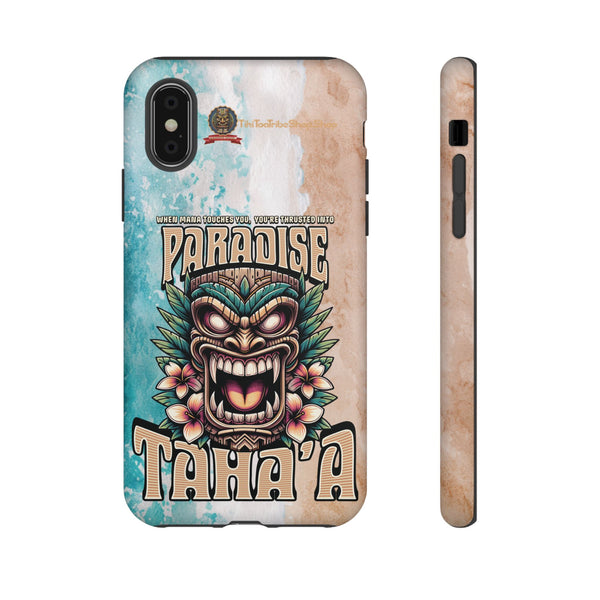 Tahaa – Coque Antichoc Premium « Tiki Féroce » | Design Tribal & Protection Maximale