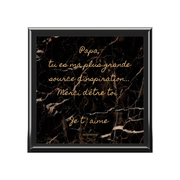 Coffret à Bijoux en bois noble avec carreaux céramique