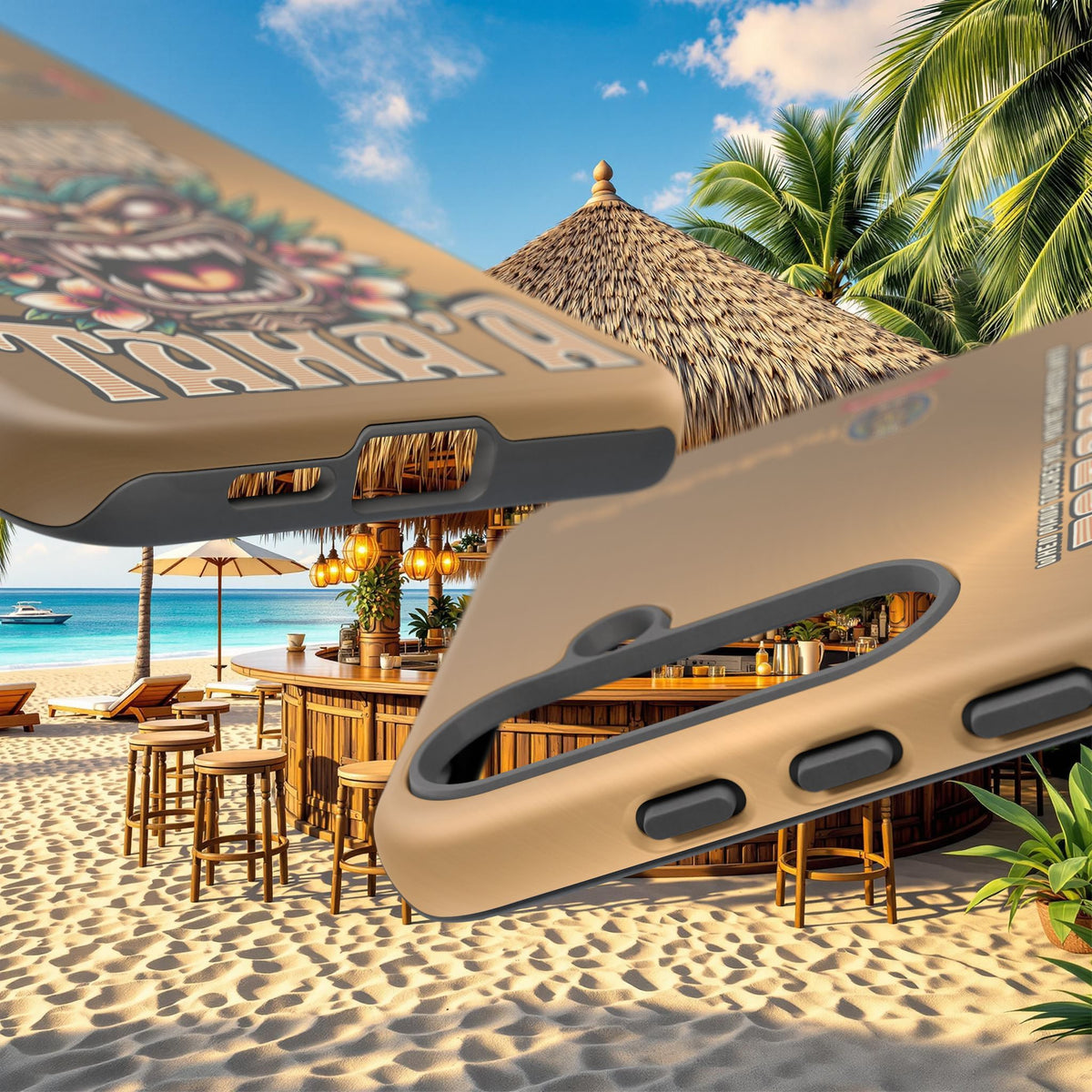 Tahaa – Coque Antichoc Premium « Tiki Féroce » | Design Tribal & Protection Maximale