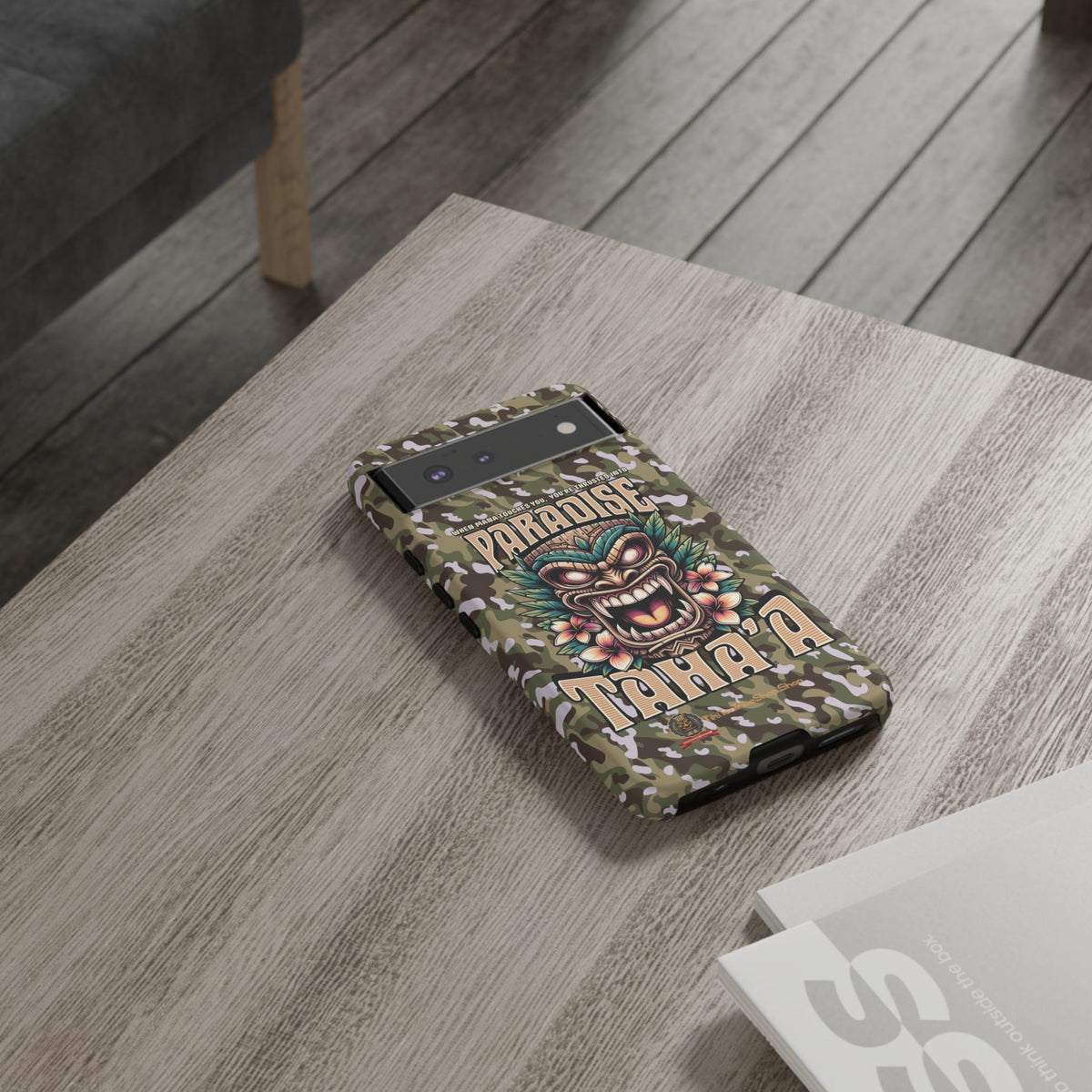 Tahaa – Coque Antichoc Premium « Tiki Féroce » | Design Tribal & Protection Maximale