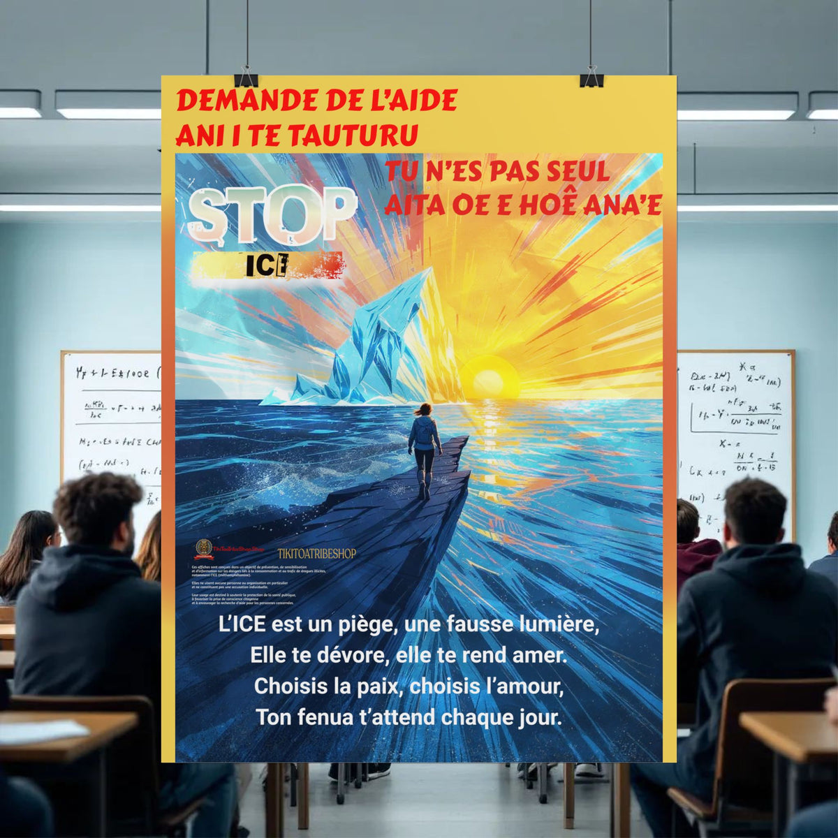 Posters Anti-ICE Polynésie – Affiches de Sensibilisation Contre la Drogue “Paruru i te ora – Brisons les chaînes de l’ICE”