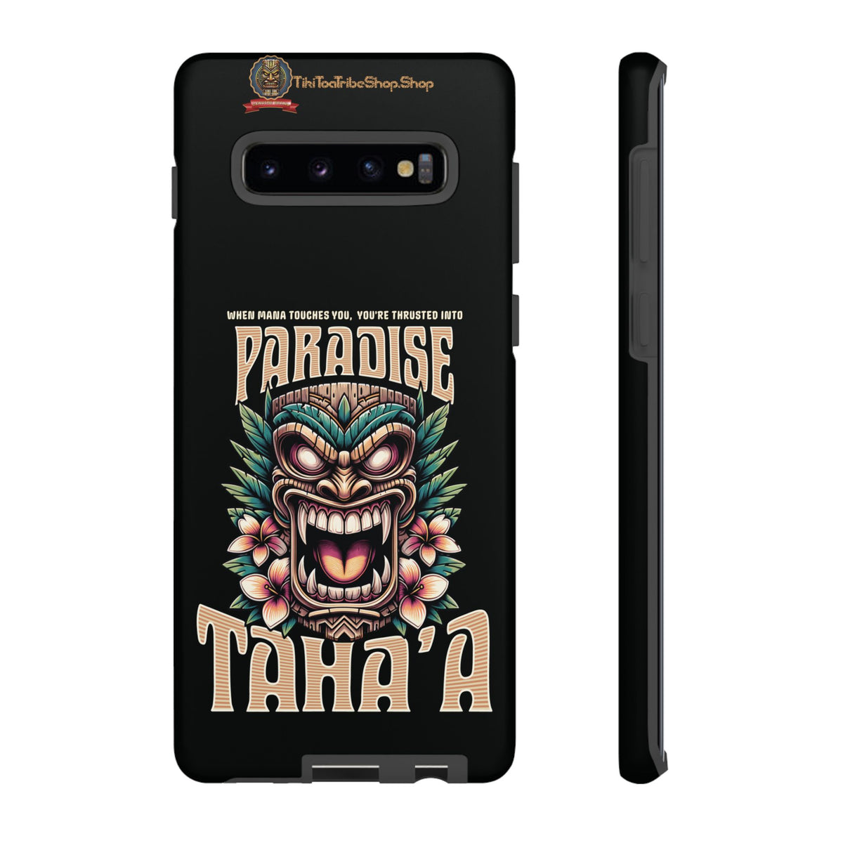 Tahaa – Coque Antichoc Premium « Tiki Féroce » | Design Tribal & Protection Maximale