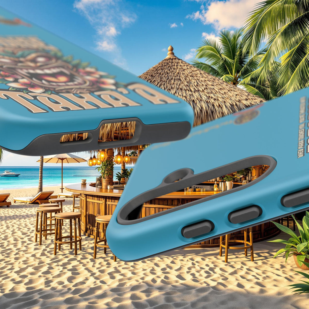 Tahaa – Coque Antichoc Premium « Tiki Féroce » | Design Tribal & Protection Maximale