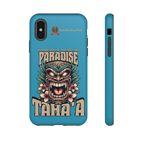 Tahaa – Coque Antichoc Premium « Tiki Féroce » | Design Tribal & Protection Maximale
