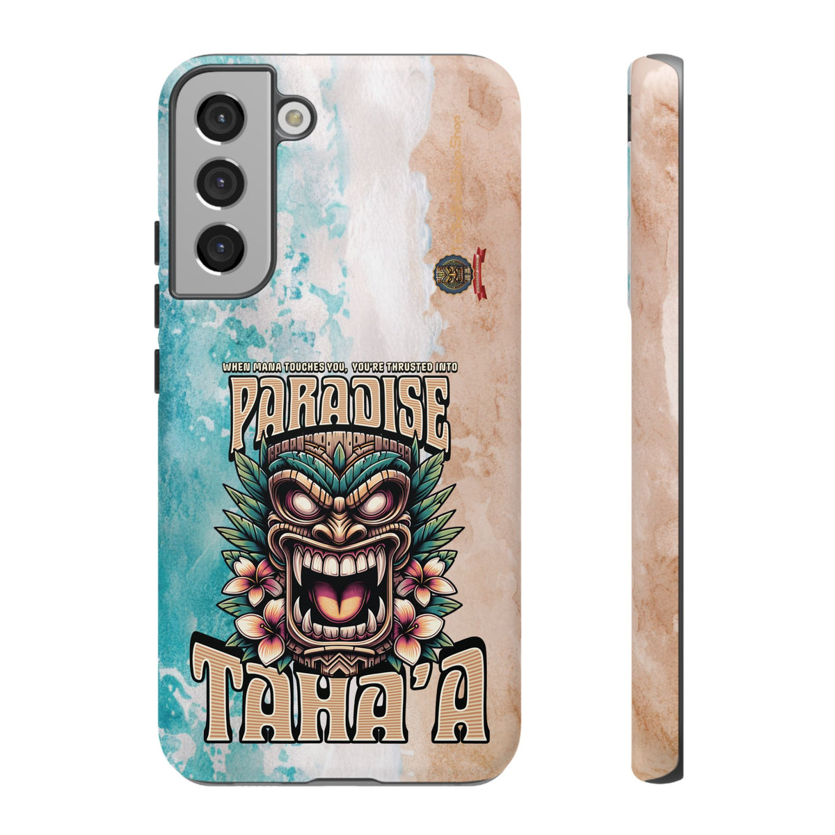 Tahaa – Coque Antichoc Premium « Tiki Féroce » | Design Tribal & Protection Maximale