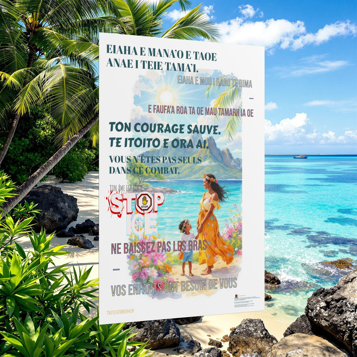 Posters Anti-ICE Polynésie – Affiches de Sensibilisation Contre la Drogue “Paruru i te ora – Brisons les chaînes de l’ICE”