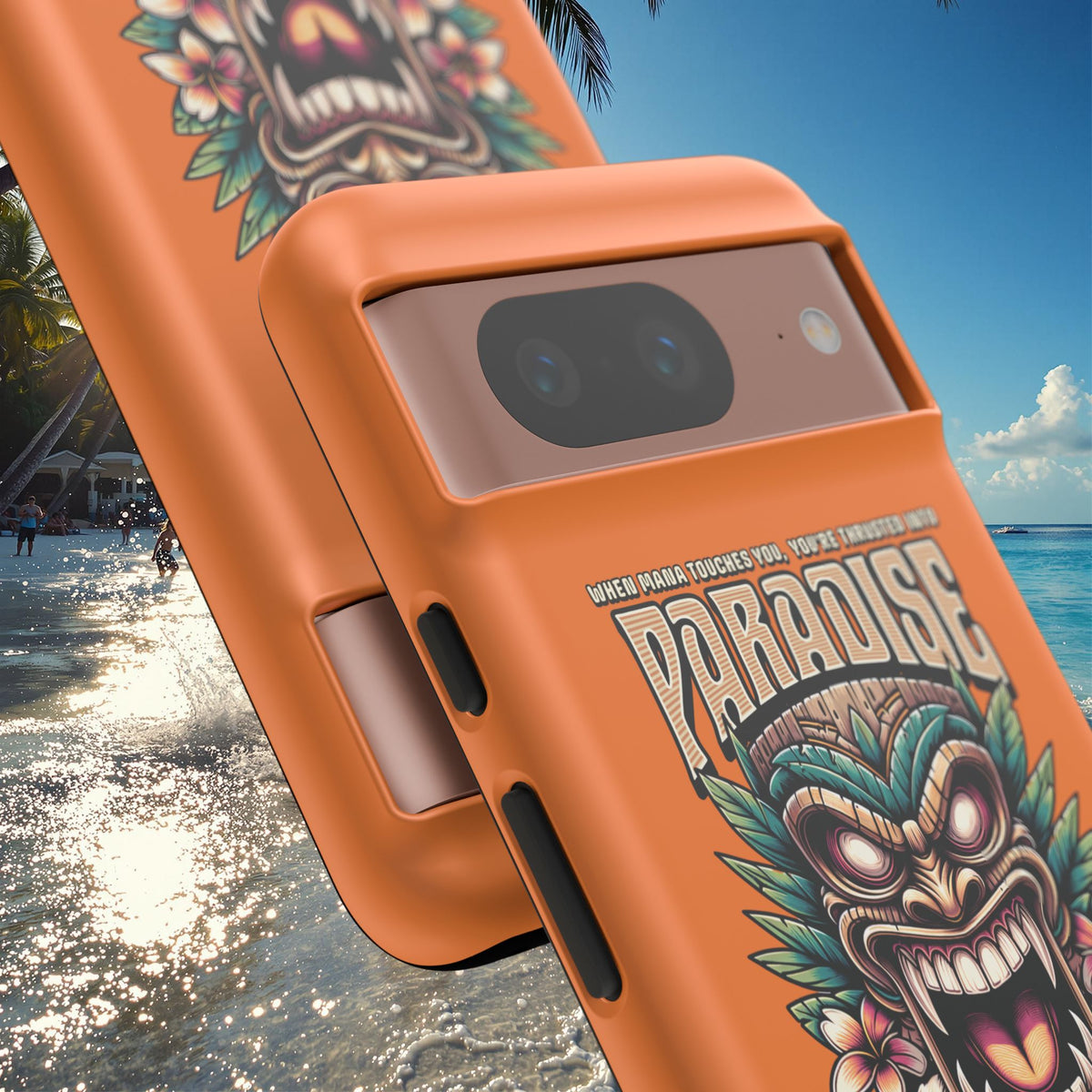 Tahaa – Coque Antichoc Premium « Tiki Féroce » | Design Tribal & Protection Maximale