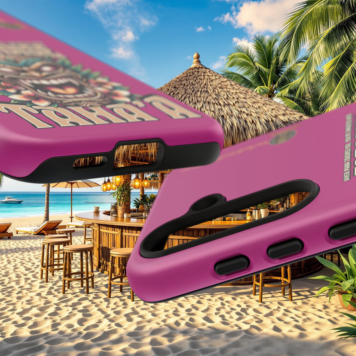 Tahaa – Coque Antichoc Premium « Tiki Féroce » | Design Tribal & Protection Maximale