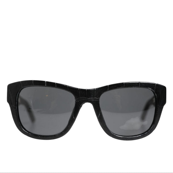 Dolce &amp; Gabbana Black Leather Frame DG4177 Tinted Lens Sunglasses