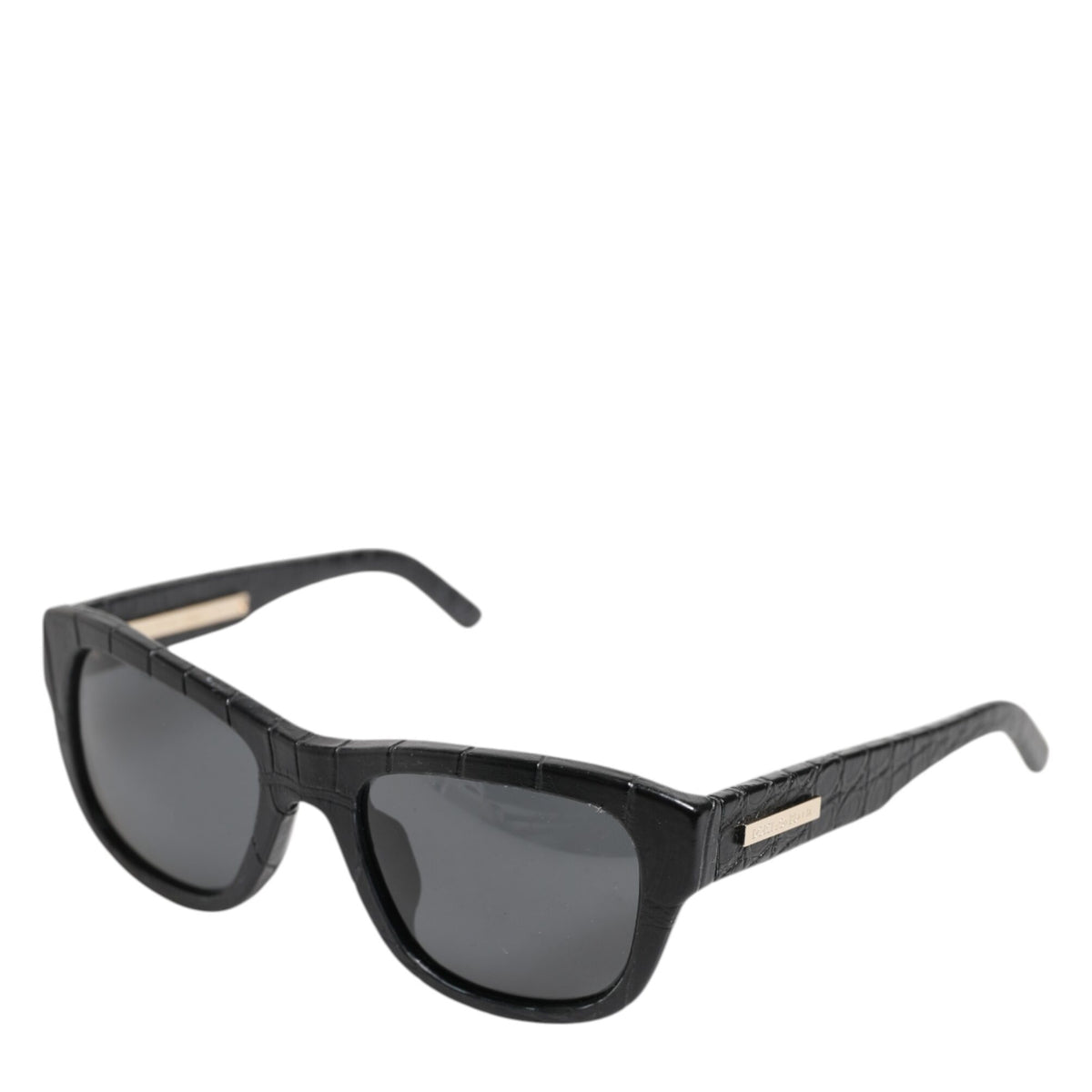 Dolce &amp; Gabbana Black Leather Frame DG4177 Tinted Lens Sunglasses