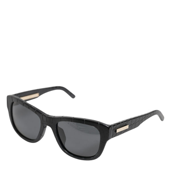 Dolce &amp; Gabbana Black Leather Frame DG4177 Tinted Lens Sunglasses